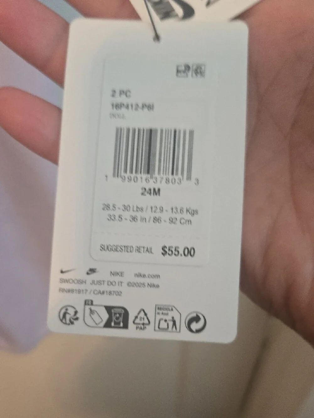 Nike Kids' Lavender Sweatshirt & Wide-Leg Joggers Set